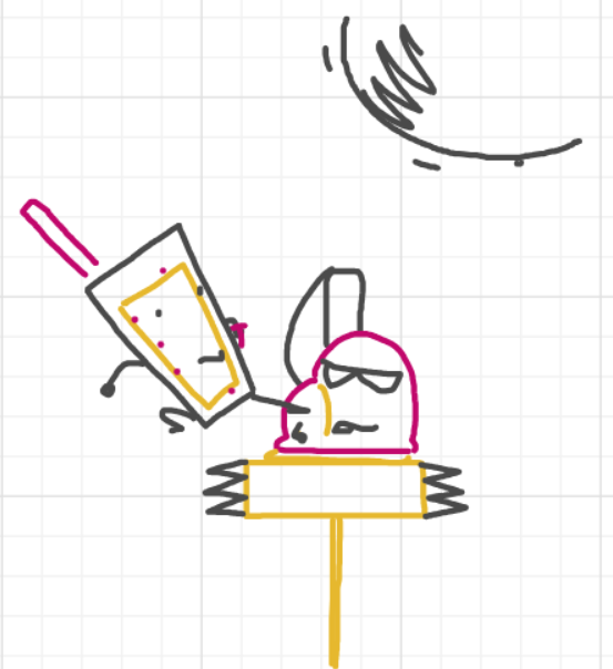 A panel from Running Duos, episode four of the Board Boards object show by Furretwalk/WalkingFurret.